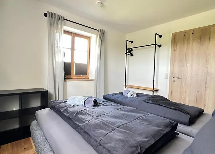 아파트호텔 Naehe Muenchen Jacuzzi Grillkota 75 Zoll Tv 도펜